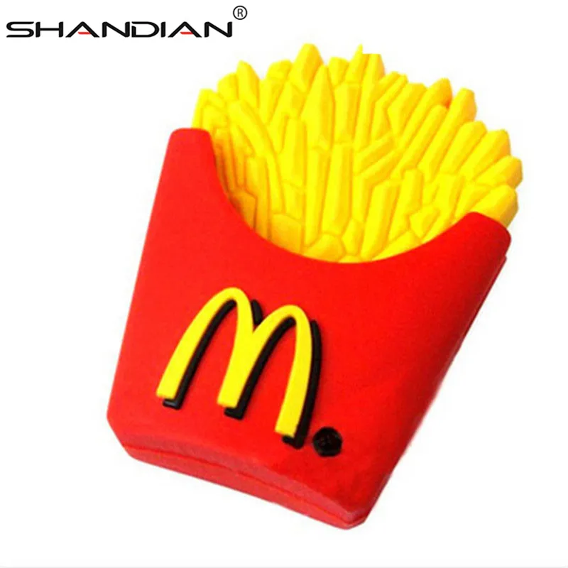 SHANDIAN usb флеш накопитель с рисунком картофеля фри милый 4 ГБ 8 16 32 64 карта памяти