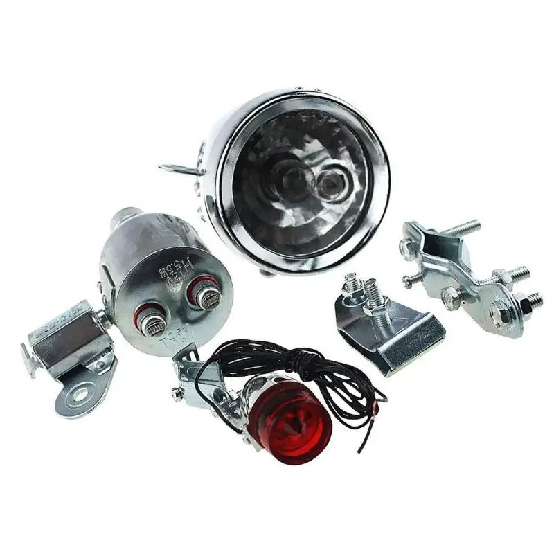Винтаж моторизованный велосипед трения 12V 6ВТ генератор Головной фонарь