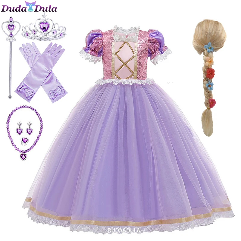 witch costume women Girls Anime Princess Dress Summer Dresses Girls Cosplay Rapunzel Dress New Year Carnival Costume Birthday Party Dress For Girls goddess costume Cosplay Costumes