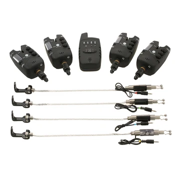 

Lixada Wireless Fishing Bite Alarms Set Digital Fishing Alarm Kit LED Alarm Indicator Alert Bell Receiver Swinger Zippered Box