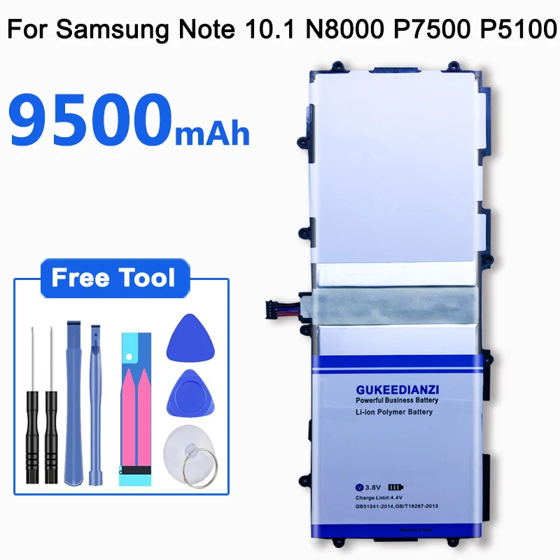 GUKEEDIANZI 9500 мА/ч, SP3676B1A(1S2P) Батарея для samsung GALAXY Note 10,1 GT N8000 N8010 N8020 GT P7500 P7510 Tab 2 P5100 P5110