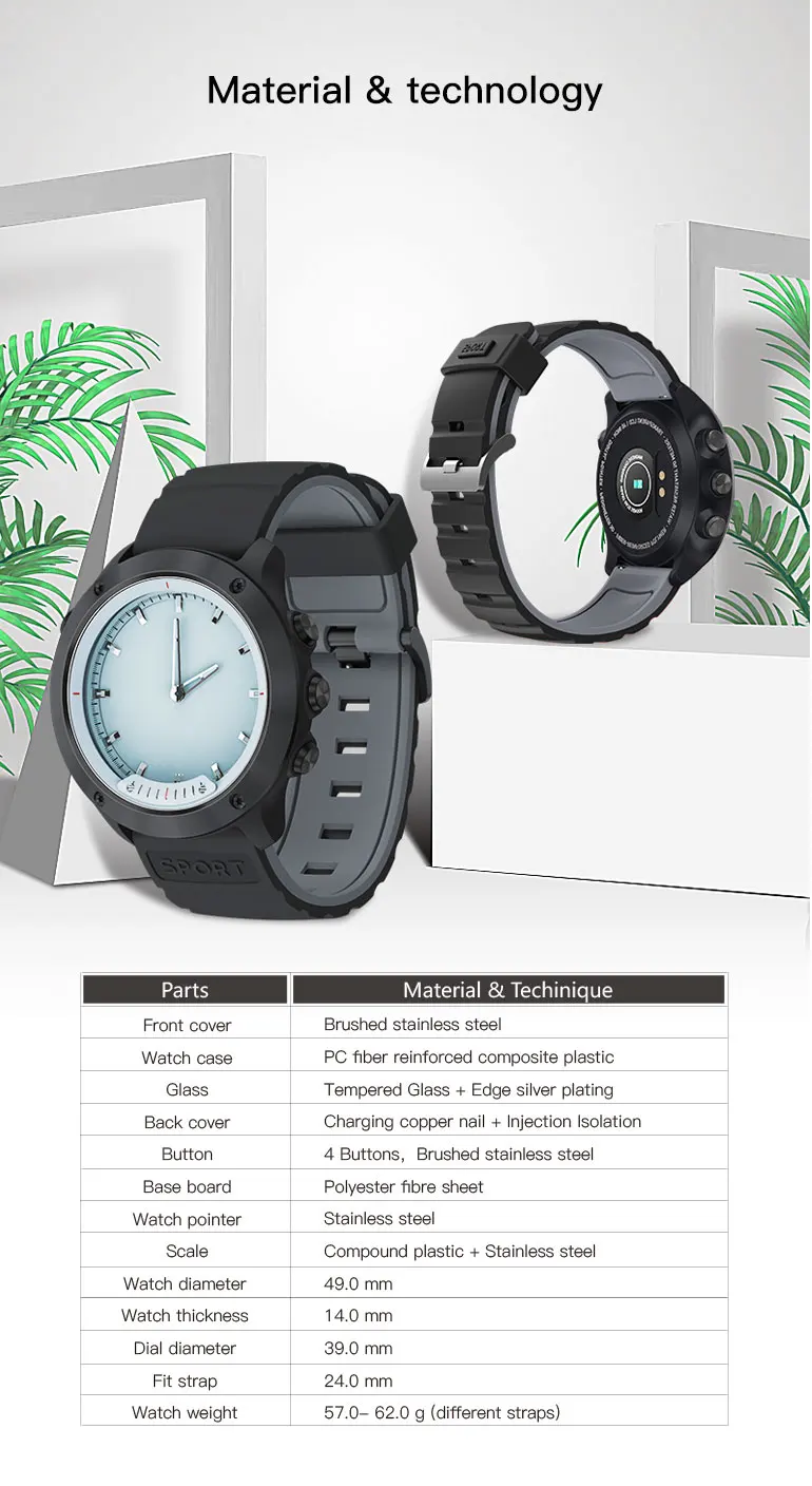 STrollAR Smartwatch Mens 2021 New Technology IP68 Waterproof Hybrid Transperant Screen Reloj Unique Luxury Man Sport Smart Watch