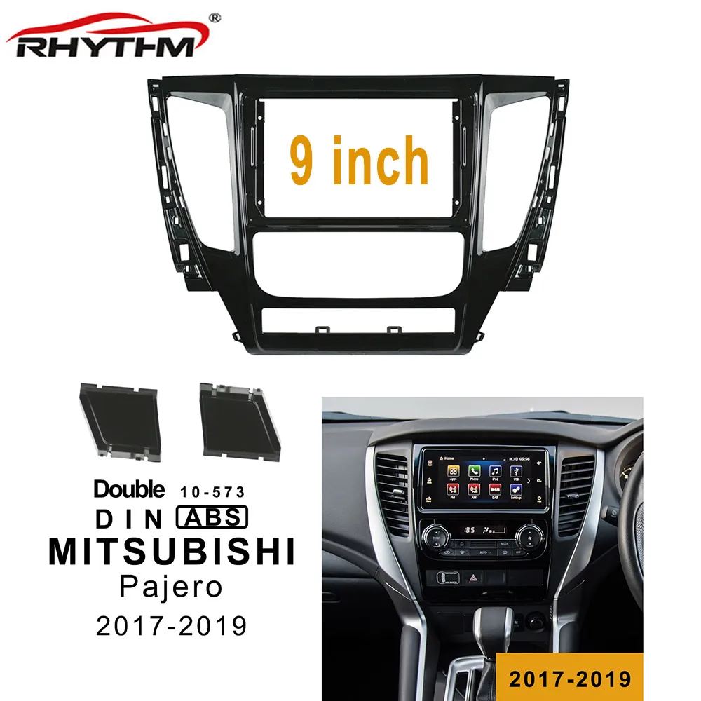 9 дюймов 2din Автомагнитола фасции для MITSUBISHI Pajero- Fascias аудио монтажная панель адаптеров рамка комплекты DVD рамка пианино