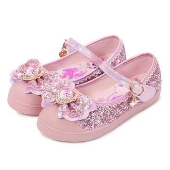

Children shoes with light 2020 Fashion glowing sneakers girls shoes elsa anna leather flats kids light up princess party shoes
