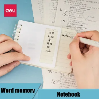 

Deli 1pc English Vocabulary Book Horizontal Portable Note book Ring-shaped Word Memory Notepad Mini Pocket Learning Notebook