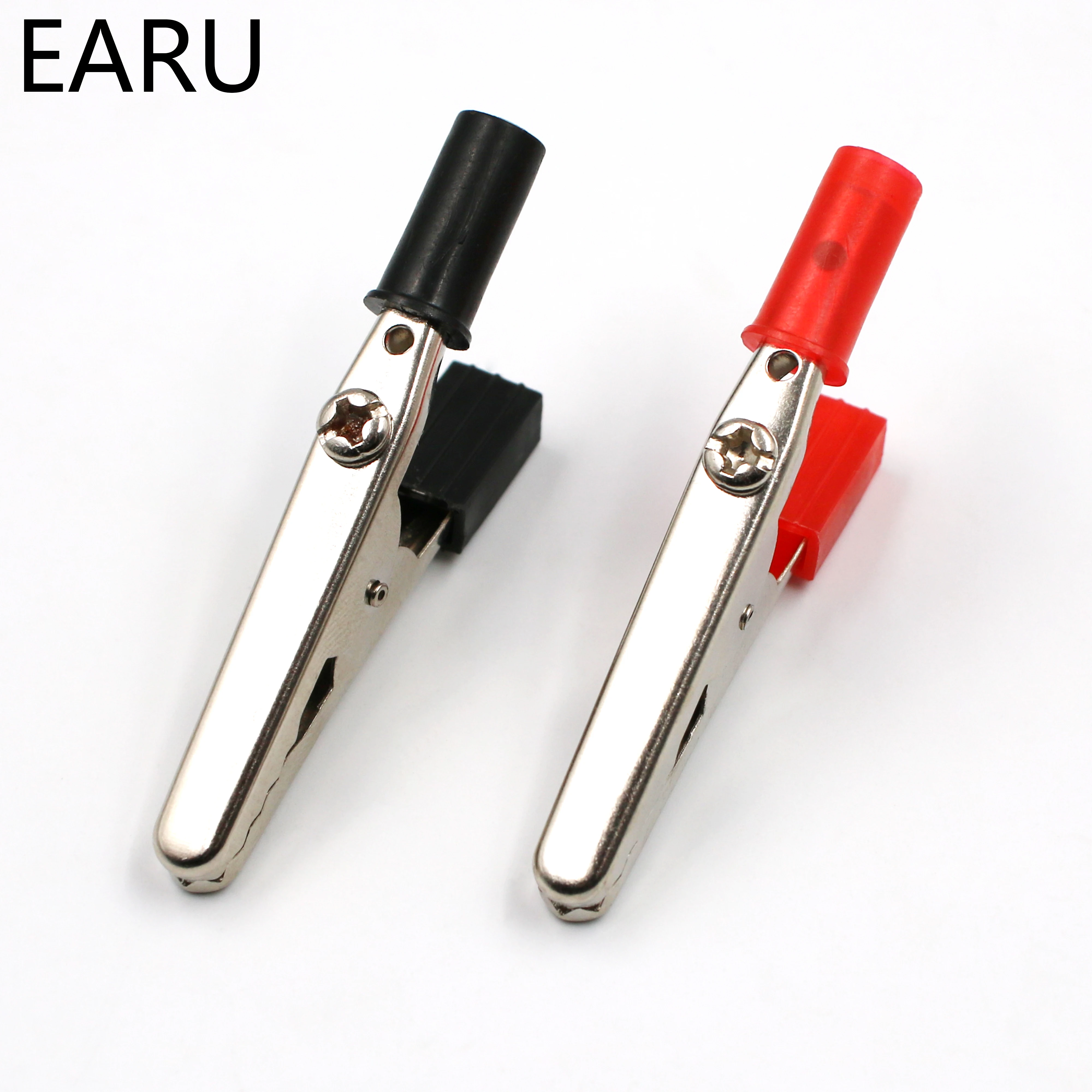 50mm Plastic Handle Test Probe Metal Alligator Clips Connector for Battery alligator clips