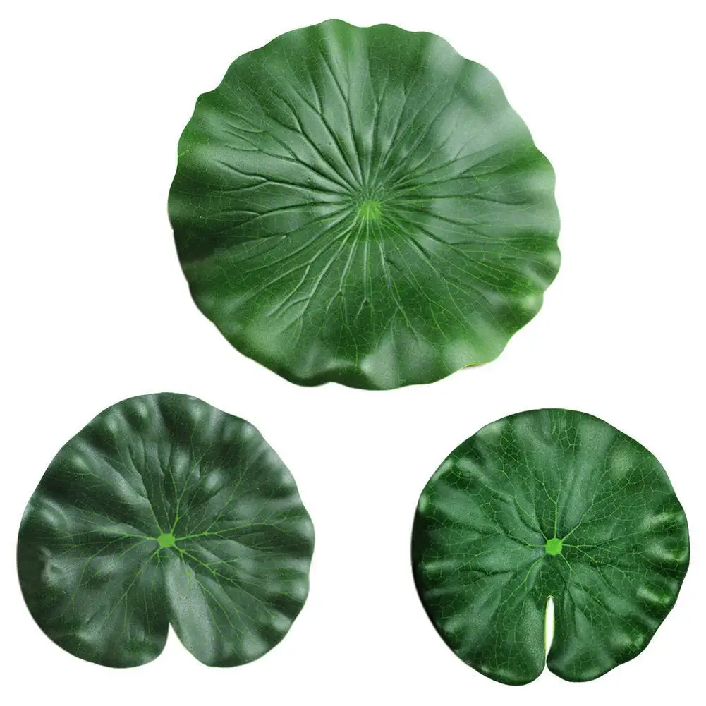 1pcs 18/28/15cm Simulation Lotus Leaf Artificial Water Lily Pond Garden Tank Plant leaf Decoration Flower X3S4 | Дом и сад