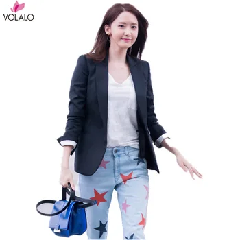 

2019 Spring Autumn Fashion Blazer Jacket Women Suit European Work OL Thin Suit Blazer Long Sleeve Mujer Blazer Outerwear 09