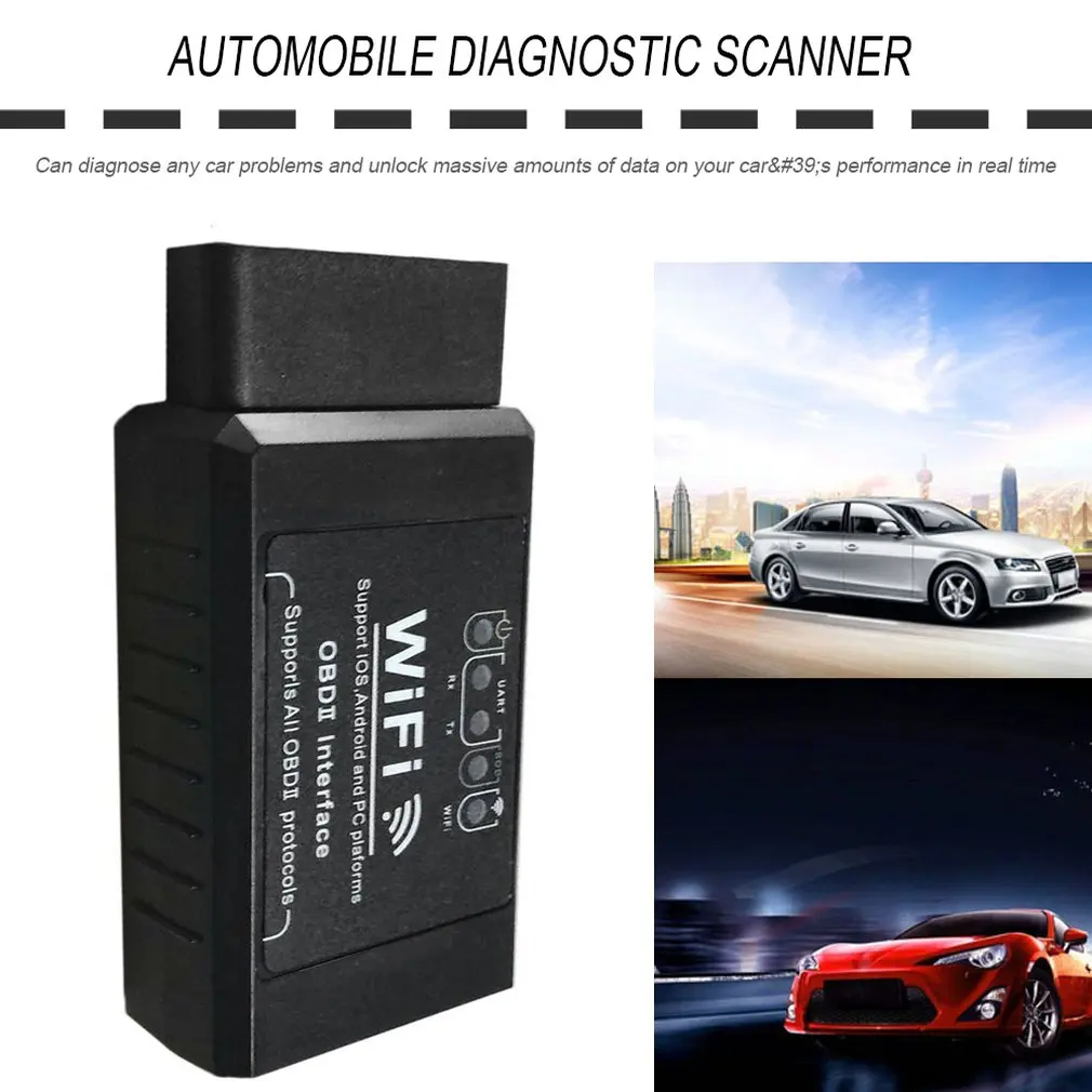 ELM327 беспроводной Wi-Fi OBD2 OBDII сканер Авто Диагностический двигатель инструмент OBD2 автомобильный код считыватель сканирующий инструмент для iOS Android ПК