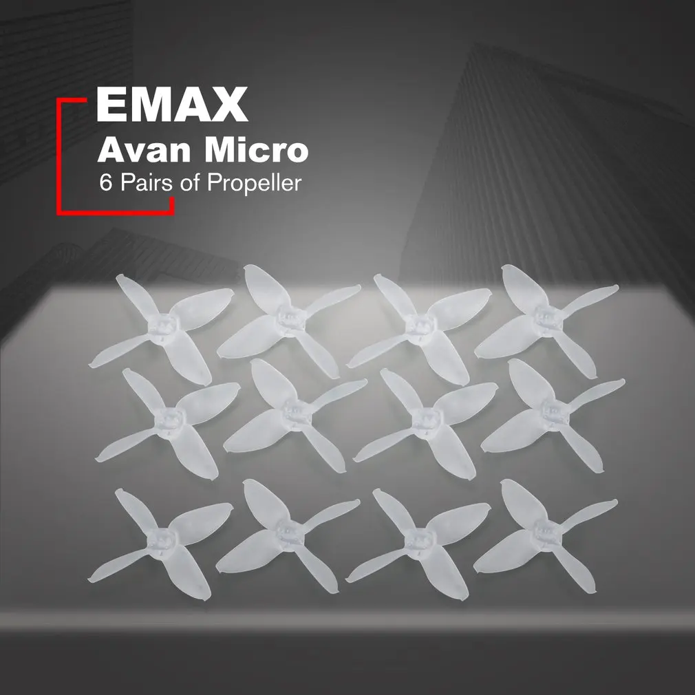 6 пар EMAX Avan микро Лопасти пропеллера гоночный Дрон Квадрокоптер часть 2 дюймов CW CCW самолет БПЛА запасные аксессуары