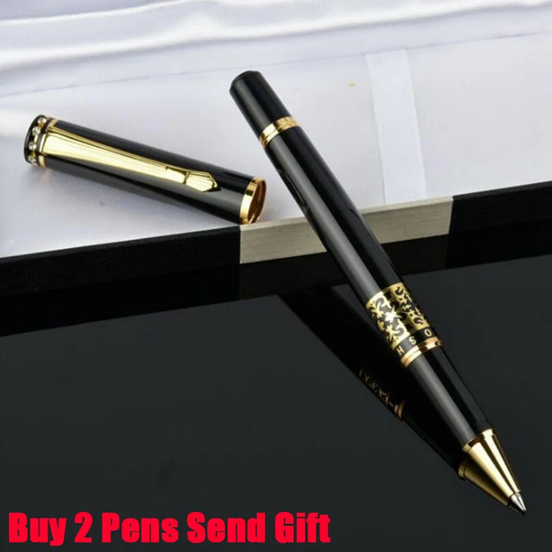 Классический дизайн Luoshi бренд роллер, шариковая ручка для деловых подписей металлическая ручка с кристаллами 568 купить 2 ручки отправить подарок