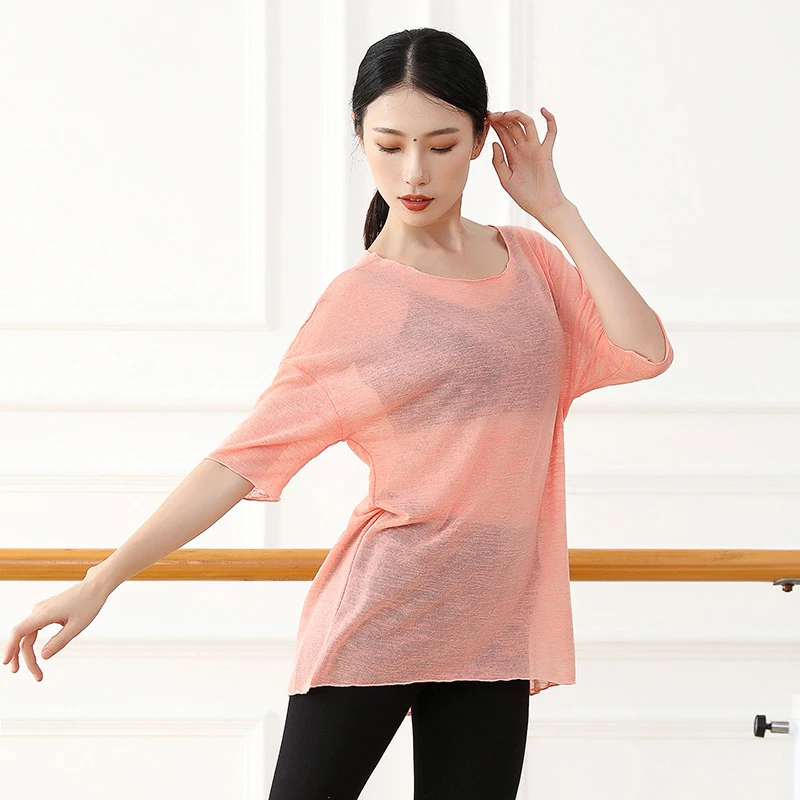 Ballerina Sheer Long Sleeve Dance Top Arabesque Life