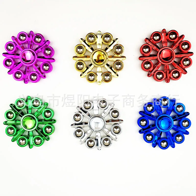 New Steel Ball-Fidget Spinner Stall Temple Fair Hot Selling Toy Electroplated Fidget Spinner Hand Spinner Stall Toy