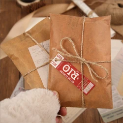 Enveloppes Vintage en cire Kraft, enveloppe d'envahissement de mariage, couverture de carte postale, articles de papeterie Papel, cadeau, 10 pièces 