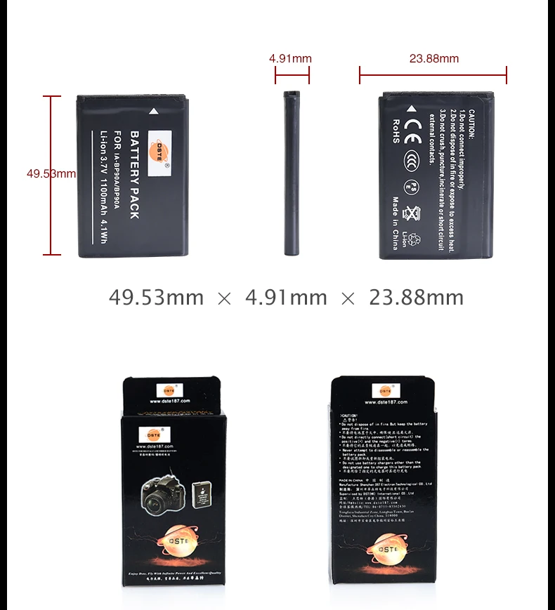 2 шт. 1100 мАч 3,7 V BP-90A BP90A IA-BP90A DSTE видеокамера Камера Батарея двойной Зарядное устройство для SAMSUNG HMX-E10WP HMX-E10BP HMX-E100P