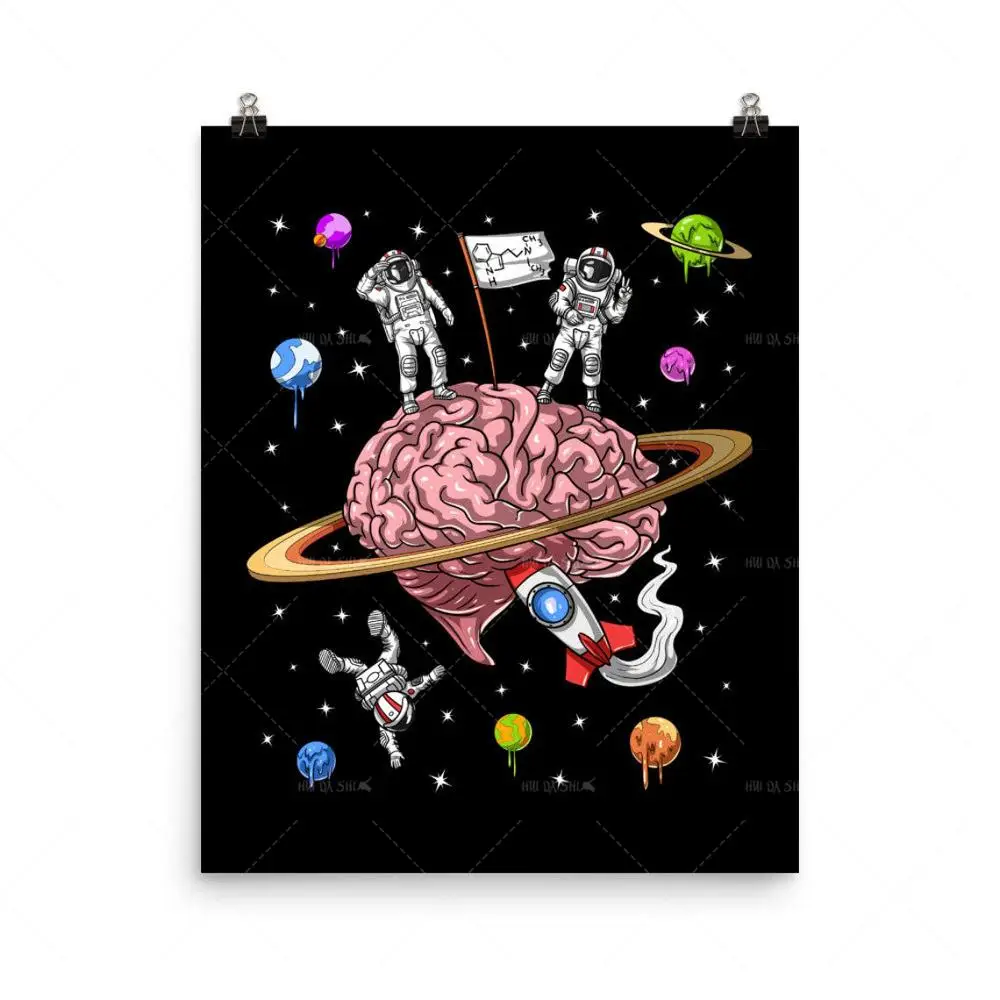 

Home Decor Posters Nordic Abstract Psychedelic Astronauts Wall Art Canvas Painting Art Poster Print Wall Picture For Living Room