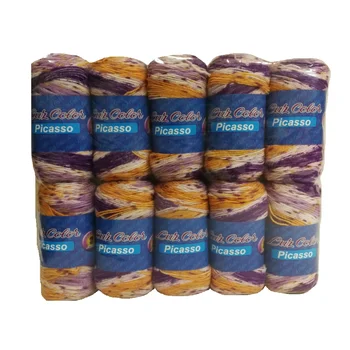 

Picasso rainbow dyed thread thread de 5 s for baby color light wool handwoven sweater scarf hat sofa cushion 3318