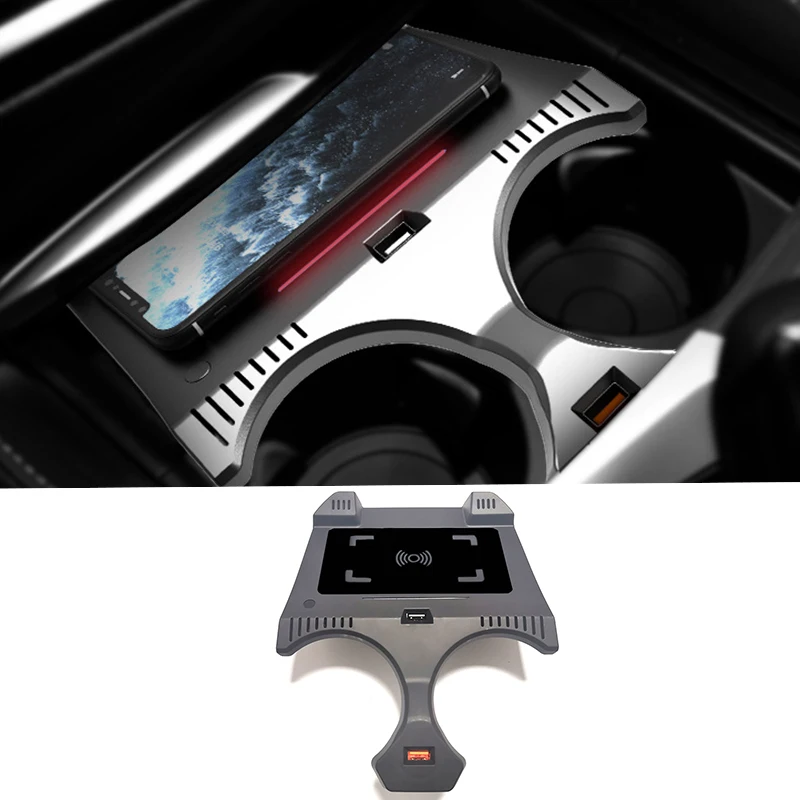 For BMW 5 6 Series G30 G32 G38 6GT 15W fast phone charger car QI wireless charging plate panel 2017-2021 accessories | Автомобили и