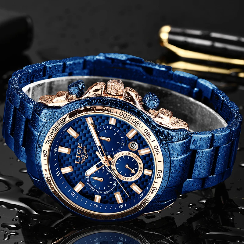 Relojes Hombre 2020 LIGE Мужские часы от ведущего бренда Роскошные военные
