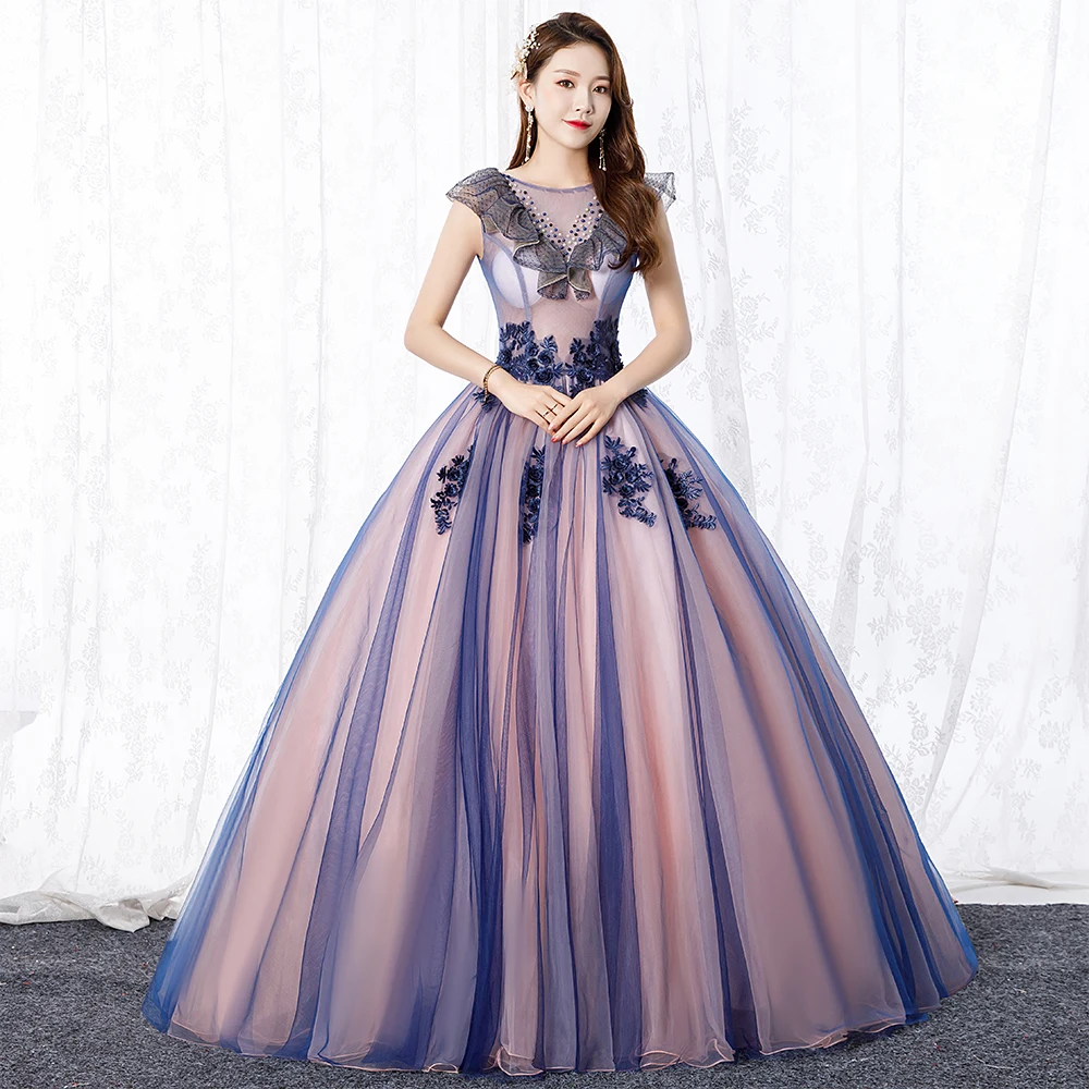 

Princess Quinceanera Dresses Ball Gown Long Prom Dress Masquerade Sweet 16 Dress Vestidos De 15 Anos Plus Size