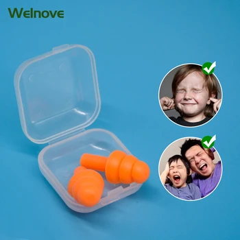 

6pcs/3boxes Comfort Earplugs Noise Reduction Silicone Soft Ear Plugs Swimming Silicone Earplugs Protective For Sleep D1979