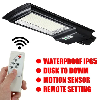 

3500W IP65 LED Solar Street Light 436/936LED 8500K Light Radar Motion Sensor Wall Timing Lamp Remote Control Garden Outdoor Lamp