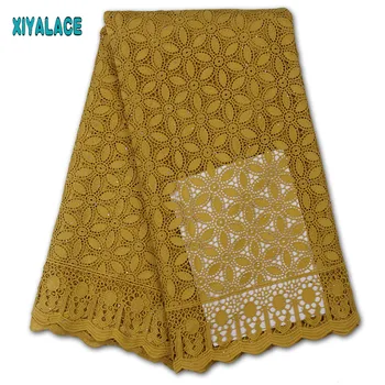 

African cord lace fabric high quality 2020 tissue lace 5yards lace fabric with stones for african wedding address 3557b