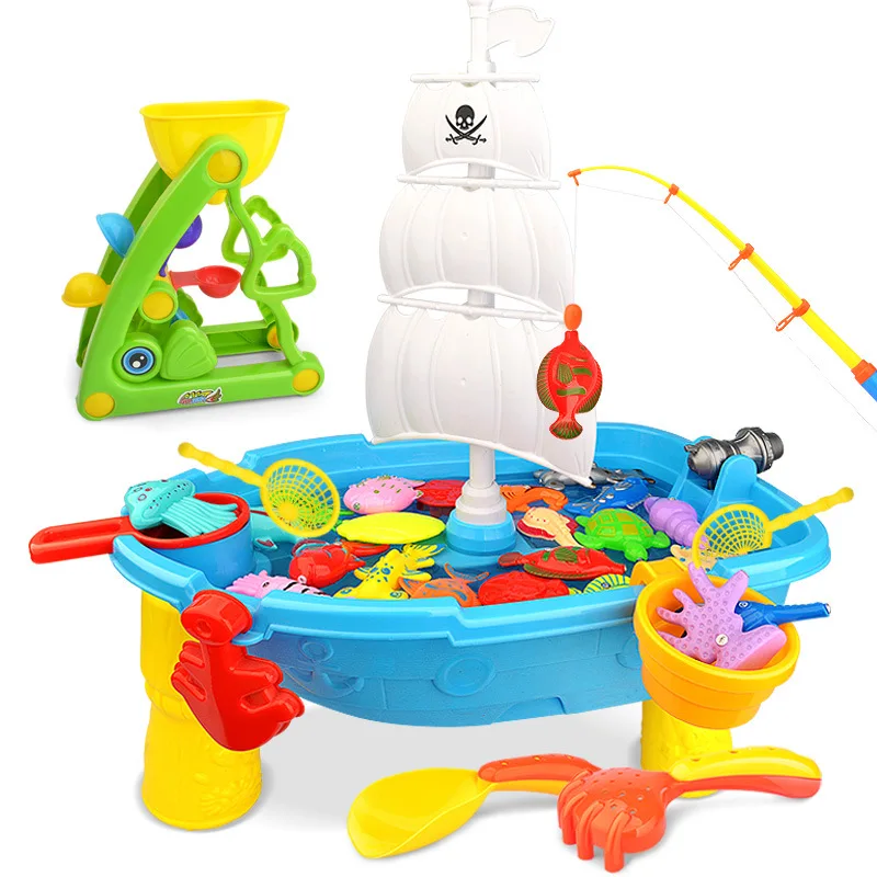 

Children Iron Absorption Fishing Toys Educational 1-3-6 Years Old Baby Household Fish Catching Set Magnetic Fishing Rod Indoor P