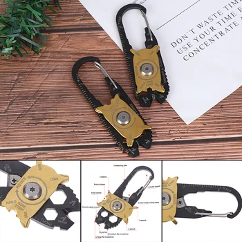 

20 In 1 Portable Mini Pocket Multi Tool Gadget Portable EDC Utility FIXR Keychain Outdoor Camping Key Ring