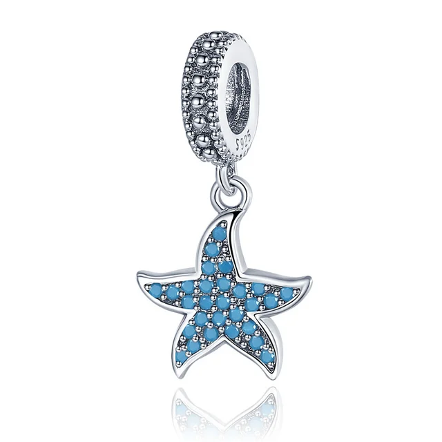 Genuine 925 sterling silver marine animal hanging bead pendant suitable for original Pandora bracelet ladies fashion jewelry CMC1210.