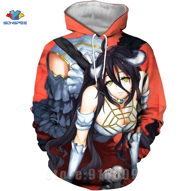 Skull Overlord Clothes Anime Sexy Albedo Sweatshirts Streetwear