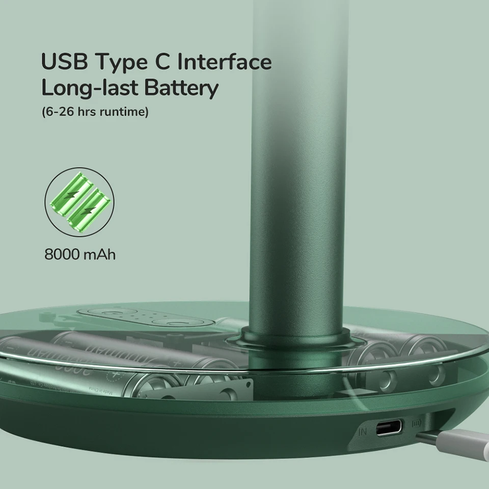 JISULIFE FA13 Rechargeable Table Fan 8000mAh description image 4