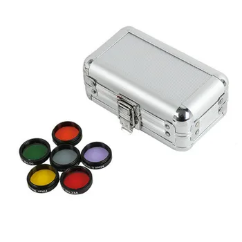 

5PCS Datyson Color Filter 6 Colors Set Yellow Orange Red Green Blue Moon Nebula Filter with Aluminum Box 1.25 Inches M28*0.6mm