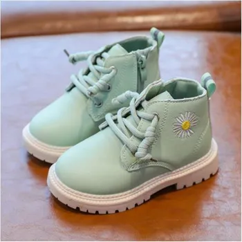 

2020 Autumn Children PU Leather Boys Girls Boots Shoes Fshion Soft Comfortable Anti-slip Waterproof Kids Martin Boots