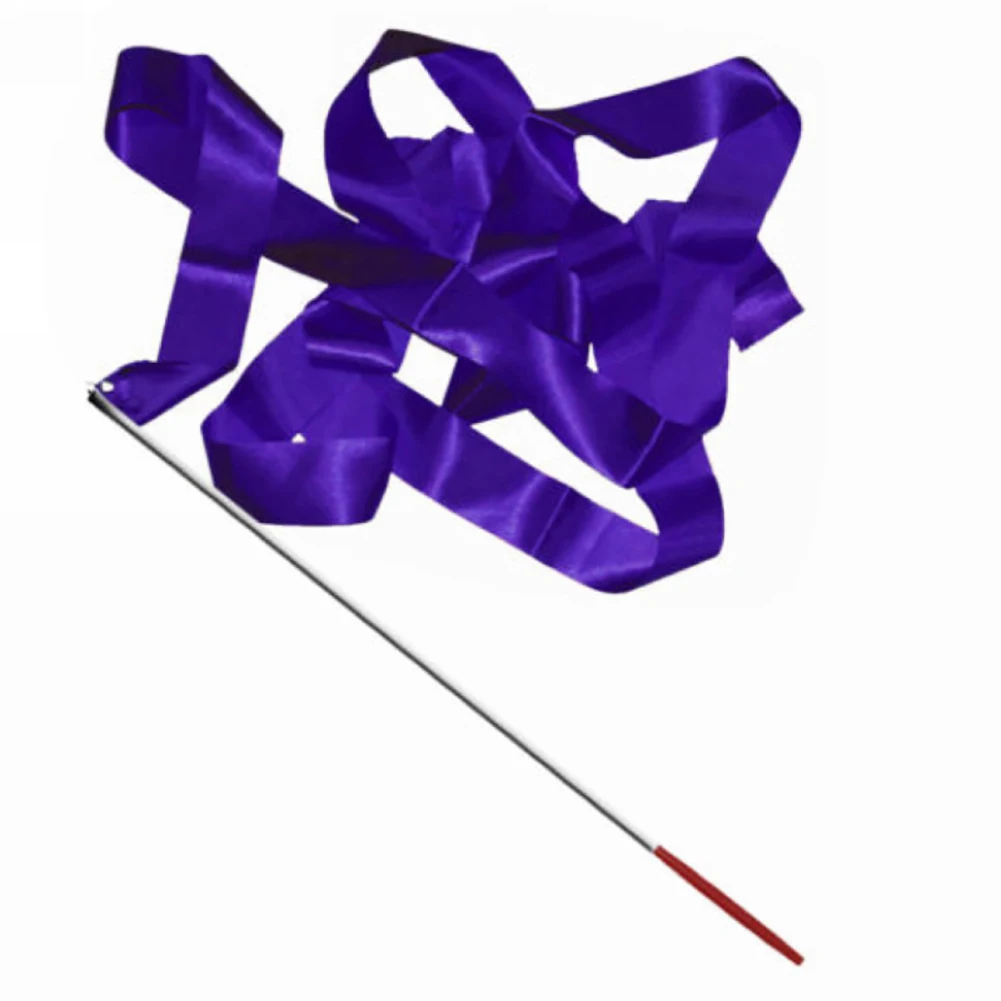 Gymnastics Ribbon Gymnastics Streamer Rod 4M Colorful Gym Ribbons Dance Ribbon Rhythmic Art Gymnastic Ballet Streamer Twirling Rod Stick For Gym Workout Equipment