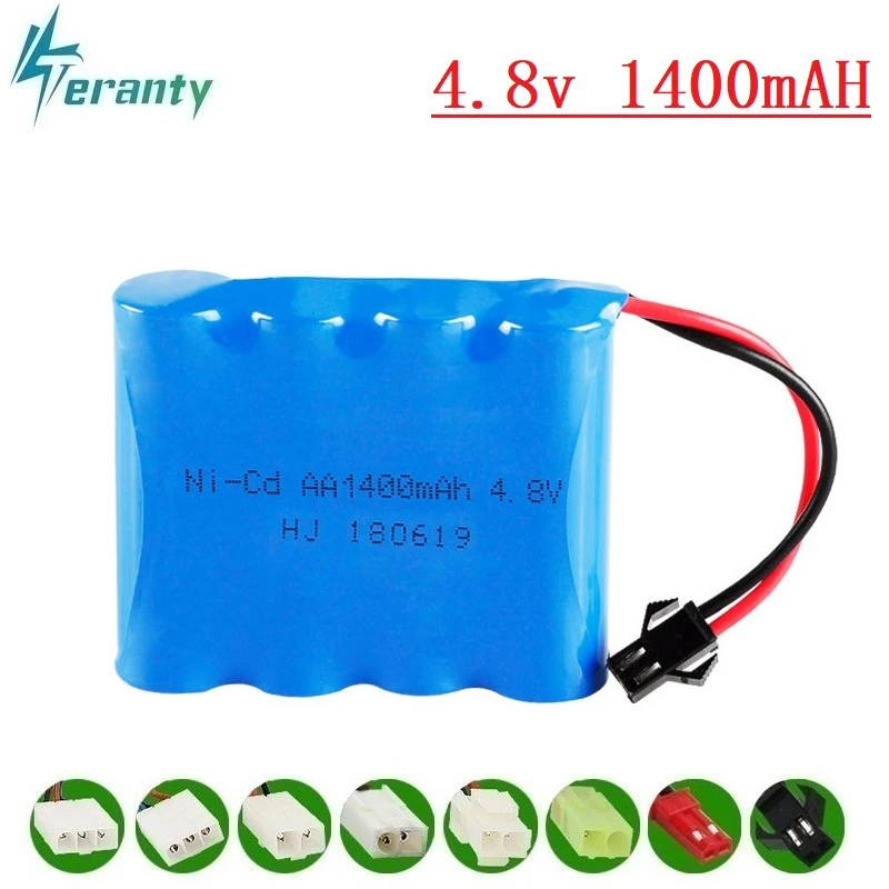 1400mah 4 8 v перезаряжаемая батарея для радиоуправляемых игрушек машинки танки