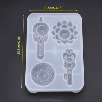 

Silicone Mold DIY Magic Stick Cartoon Flower Mirror Magical Molds Handmade Gifts Toys Girls Products Making Epoxy Resin N02 20