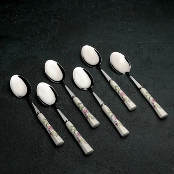 

Set of table spoons "Spring", h = 19 cm, 6 pcs, ceramic handle