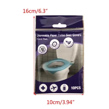 

100pcs Disposable Toilet Seat Covers Paper Waterproof Mat Safety Travel Bathroom 831B