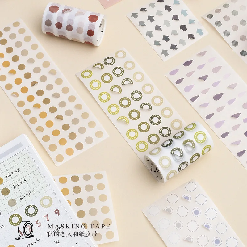 

1pcs Muji Wide Kawaii Basic Geometry Masking Washi Tape Japanese Journal Washi Tape DIY Scrapbooking School Stationery D20