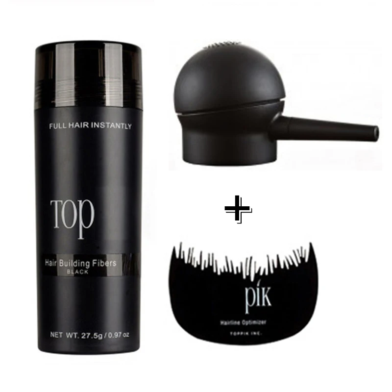 Fibras de queratina para el crecimiento del cabello, Spray espesante para la pérdida de cabello, productos para el cabello, 27,5g