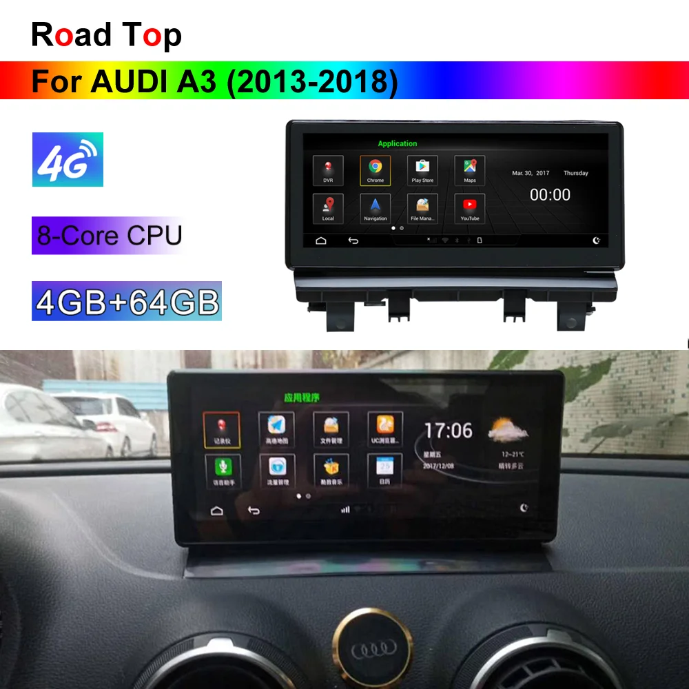 

7" Scalable Android Touch Screen for Audi A3 2013-2018 with WiFi Bluetooth Radio GPS Navigation Multimedia System