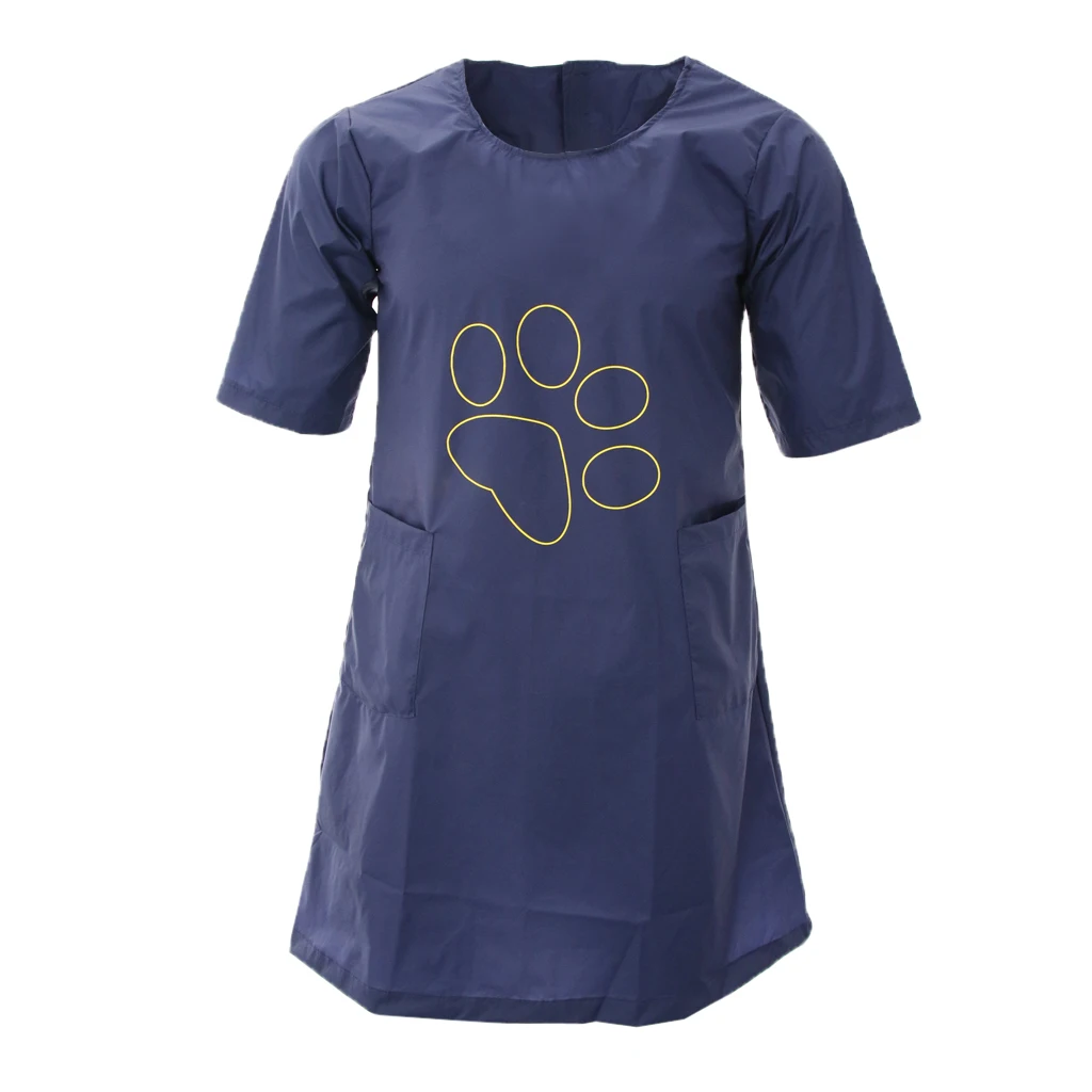 Waterproof Dog Grooming Apron Professional Groomer Apron With 2 Pockets