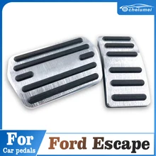 

Aluminum Alloy Car Accelerator Brake Pedal Footrest Pedal Plate Cover Non-Drilling Interior Refit For Ford Escape Accessories