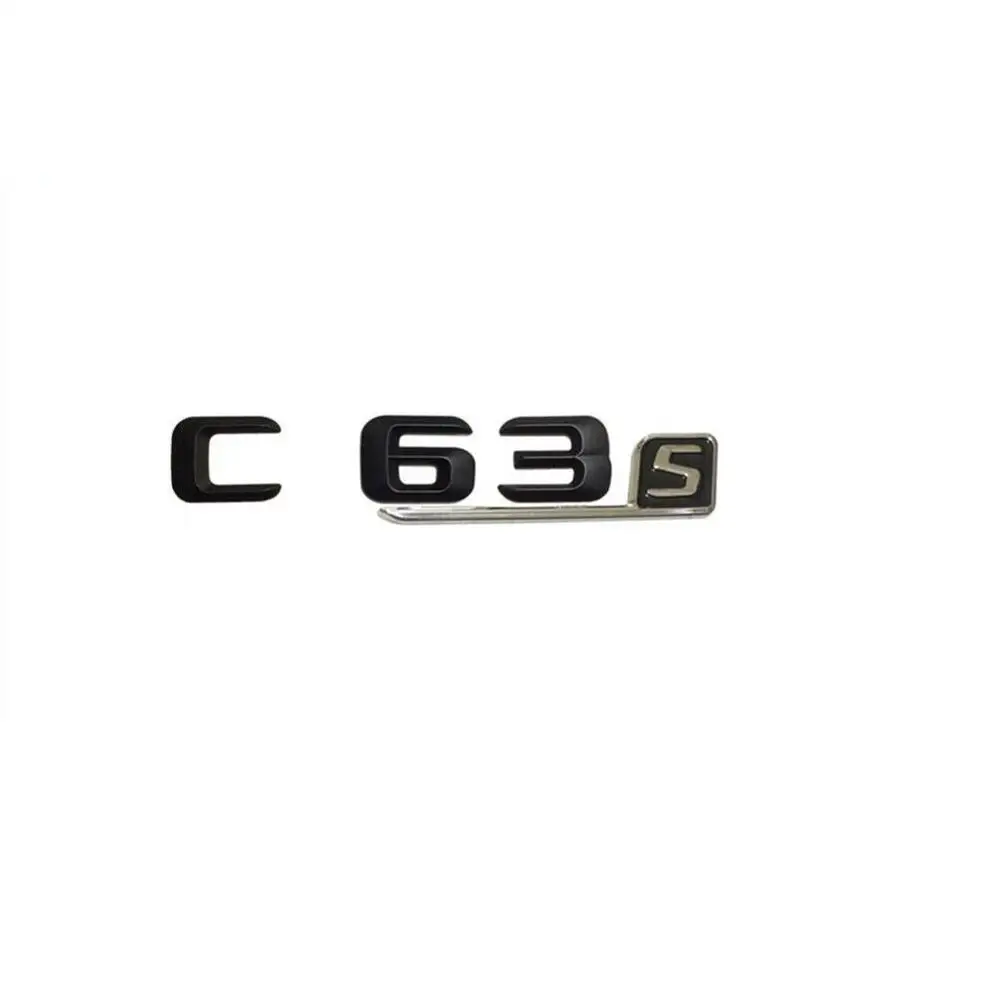 Черный C63s цифры буквы багажник эмблема значок стикер для Mercedes C63 S