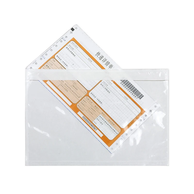 Etiqueta de Fatura Auto-adesiva Envelopes Rosto Claro Bolsa Fechada Envelope 14 Tamanhos de Embalagem Lista 100 Pcs - Imagem 2