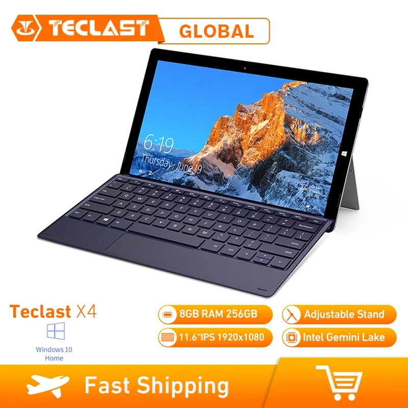  Teclast X4 2 In 1 Tablet Laptop 116 Zoll Windows 10 Celeron N4100 Quad Core 110 GHz 8GB RAM 256GB S
