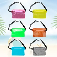 Спорт на открытом воздухе трехслойная герметизация сенсорный экран мобильный телефон водонепроницаемая сумка ПВХ поясной чехол водонепроницаемый поясной карман