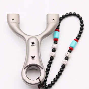 

Fast pressure high pressure professional stainless steel genuine big power new style free strapping flat leather slingshot
