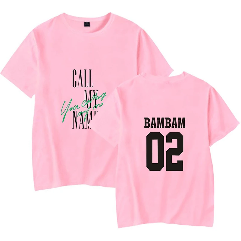 03 Got7 Kpop футболка BamBam хип-хоп Мужская Женская модная футболка спортивная футболка с круглым вырезом черная футболка с коротким рукавом - Цвет: 03